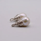 Baroque Pearl Necklace, Sterling Silver Pendant, Handmade Ladies Silver Necklace