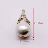Baroque Pearl Necklace, Sterling Silver Pendant, Handmade Ladies Silver Necklace