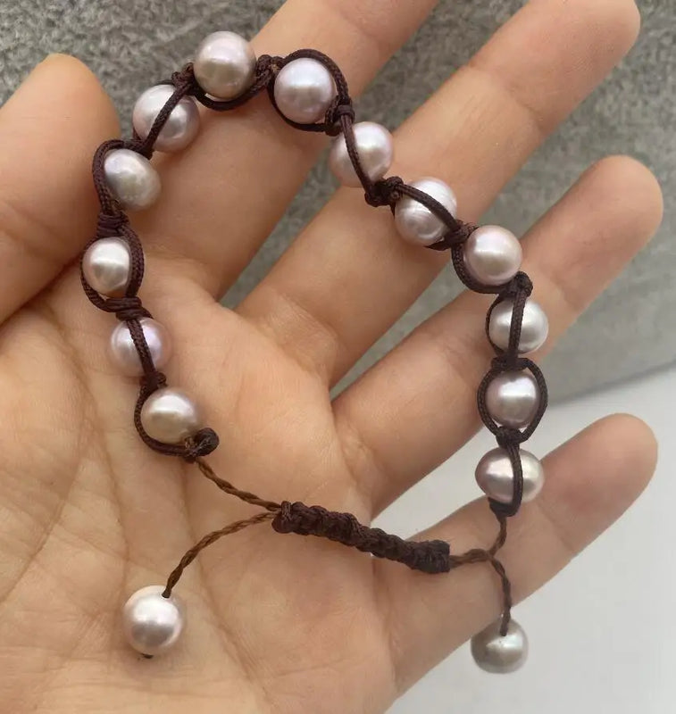 Baroque Pink Pearl Bracelet 9-10mm