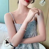 Baroque Rice Pearl Necklace Freshwater Femininity Red Clavicle Chain