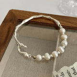 Baroque Freshwater Pearl Bracelet Branch Texture Splicing Pearl Bracelet