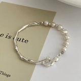 Baroque Freshwater Pearl Bracelet Branch Texture Splicing Pearl Bracelet