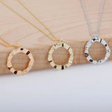 Baroque S925 Sterling Silver Throbbing Circle Necklace Set