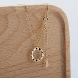 Baroque S925 Sterling Silver Throbbing Circle Necklace Set
