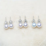Freshwater Akoya Pearl 925 Silver Stud Earrings for Women