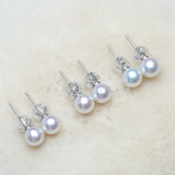 Freshwater Akoya Pearl 925 Silver Stud Earrings for Women