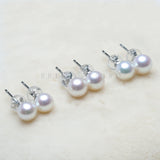 Freshwater Akoya Pearl 925 Silver Stud Earrings for Women
