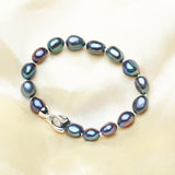 Natural Freshwater Pearl Bracelet for Women Heart Hook Real Pearl Bracelet