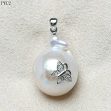925 Silver Pendant Freshwater Baroque Pearl Necklace