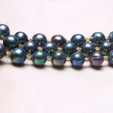 925 Silver Heart Clasp Pearl Bracelet, Green Multiple Sizes