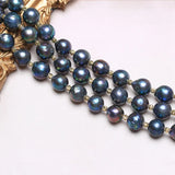 925 Silver Heart Clasp Pearl Bracelet, Green Multiple Sizes