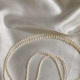 Natural Freshwater Rice Pearl Necklace 38cm/45cm 925 Sterling Silver Pendant