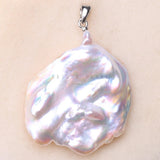 Natural Pearl Slide Pendant 925 Silver Sterling PSQ