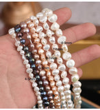 Potato Pearls Chain 5-8mm Semi-Finished for Choker DIY N6