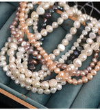 Potato Pearls Chain 5-8mm Semi-Finished for Choker DIY N6