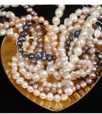 Potato Pearls Chain 5-8mm Semi-Finished for Choker DIY N6