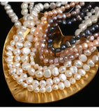Potato Pearls Chain 5-8mm Semi-Finished for Choker DIY N6