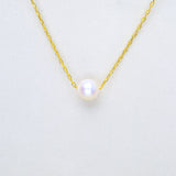 5-6mm Akoya Pearl Pendant Necklace 925 Silver Sterling Jewelry for Women
