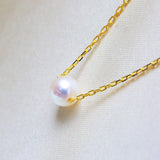 5-6mm Akoya Pearl Pendant Necklace 925 Silver Sterling Jewelry for Women