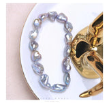 Baroque Natural Pearl Bracelets Gray Colour Irregular Freshwater Pearl Jewelry