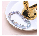 Baroque Natural Pearl Bracelets Gray Colour Irregular Freshwater Pearl Jewelry