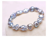 Baroque Natural Pearl Bracelets Gray Colour Irregular Freshwater Pearl Jewelry