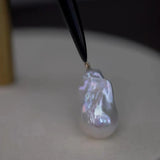 Chinese Baroque Pearl Hairpin Sandalwood Hair Stick