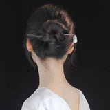 Chinese Baroque Pearl Hairpin Sandalwood Hair Stick