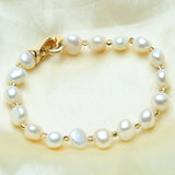 Natural Freshwater Pearl Bracelet Mixed-Color Irregular Pearl Jewelry