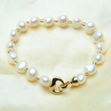 Natural Freshwater Pearl Bracelet Mixed-Color Irregular Pearl Jewelry