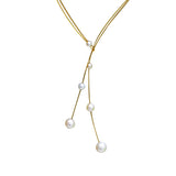 Freshwater Pearls Choker Necklace 6 Real Pearls 2 Lines Jewelry