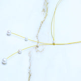 Freshwater Pearls Choker Necklace 6 Real Pearls 2 Lines Jewelry