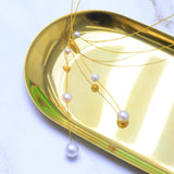 Freshwater Pearls Choker Necklace 6 Real Pearls 2 Lines Jewelry