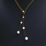 Freshwater Pearls Choker Necklace 6 Real Pearls 2 Lines Jewelry