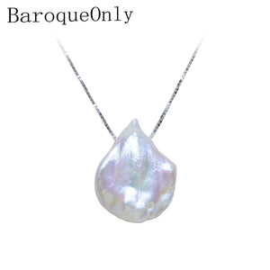 Baroque Pearl Necklace 925 Silver Jewelry for Women