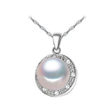 Freshwater Pearl Pendant Necklace 925 Sterling Silver Jewelry Gift