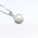 Freshwater Pearl Pendant Necklace 925 Sterling Silver Jewelry Gift