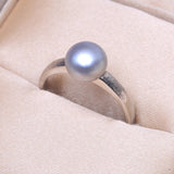 Natural Freshwater Pearl 925 Silver Adjustable Ring for Women