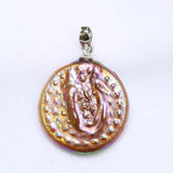 Natural Pearl Slide Pendant Freshwater Unique Pearls 925 Silver