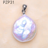 Natural Pearl Slide Pendant Freshwater Pearls 925 Sterling Silver PZP