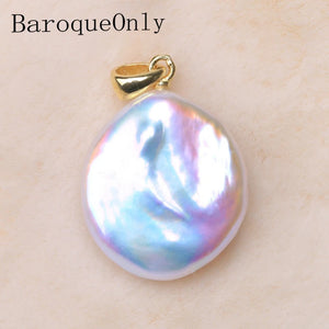 Natural Pearl Slide Pendant Freshwater Pearls 925 Sterling Silver PZP