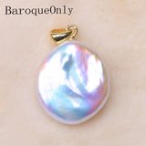 Natural Pearl Slide Pendant Freshwater Pearls 925 Sterling Silver PZP