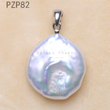 Natural Pearl Slide Pendant Freshwater Pearls 925 Sterling Silver PZP
