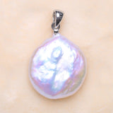 Natural Pearl Slide Pendant Freshwater Pearls 925 Sterling Silver PZP