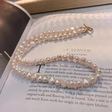 Freshwater Pearl Clavicle Necklace 14K Filled 6-7mm Pearls Jewelry NCE