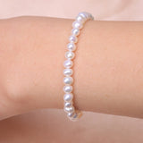Freshwater Pearl Bracelet 4-5mm Heart Shape Adjustable Chain for Women