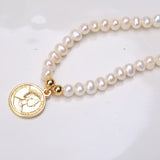 Freshwater Pearl Necklace 14k Queen's Coin Pearl Jewelry