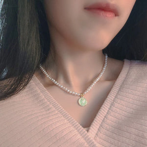 Freshwater Pearl Necklace 14k Queen's Coin Pearl Jewelry