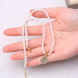 Freshwater Pearl Necklace 14k Queen's Coin Pearl Jewelry