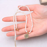 Freshwater Pearl Necklace 14k Queen's Coin Pearl Jewelry